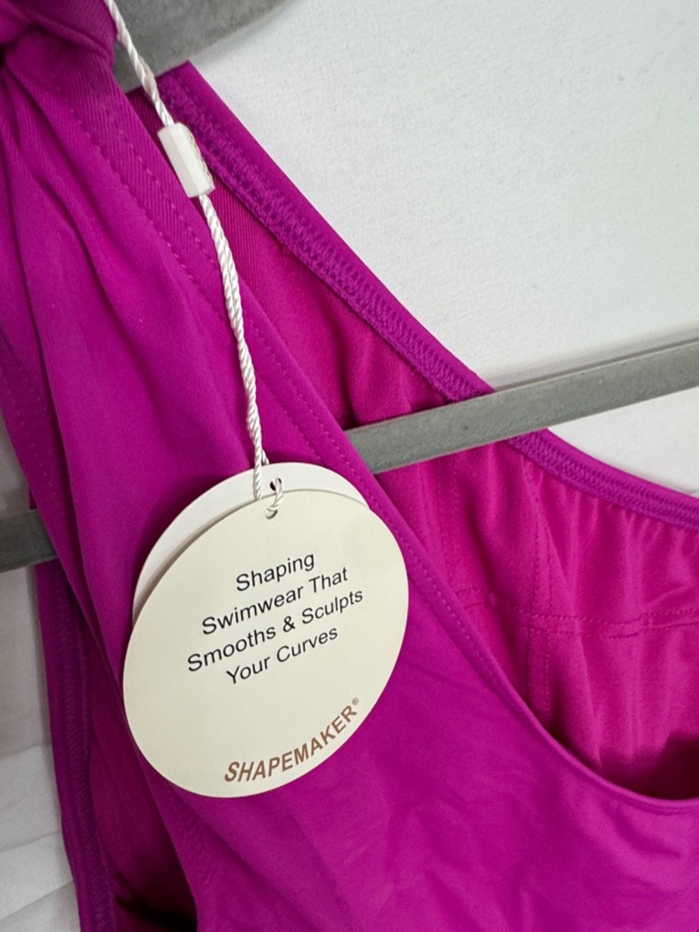 Coco Reef One-Shoulder Magenta Swimdress - Picture 4 of 7